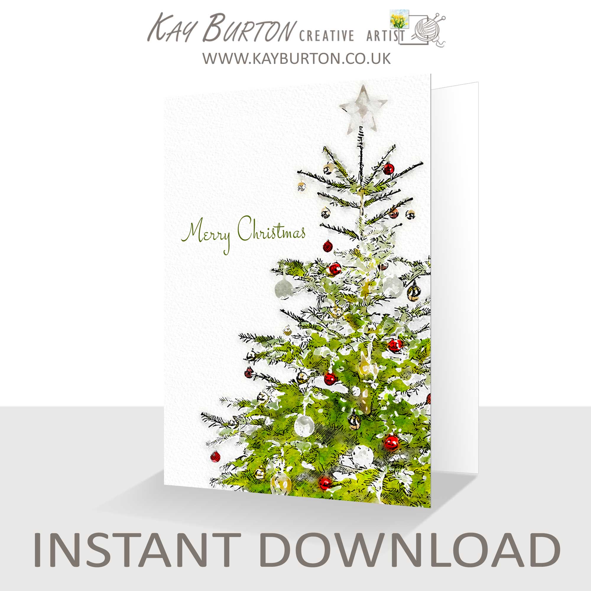 downloadable christmas card printable 5 x 7 christmas tree